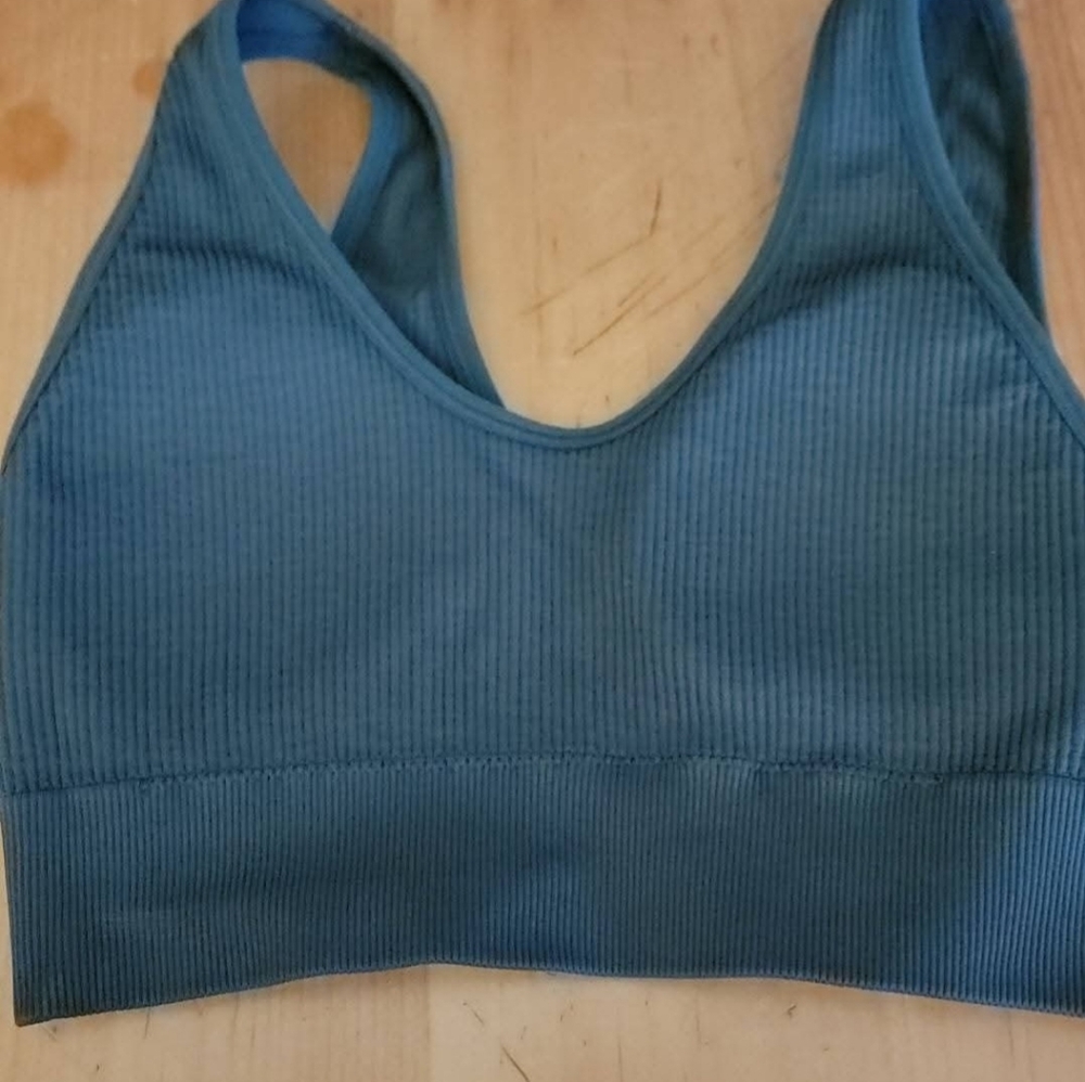 Aerie Ribbed Sports Bra - Teal